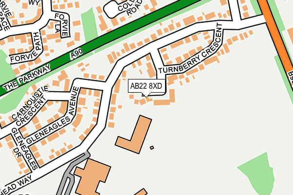 AB22 8XD map - OS OpenMap – Local (Ordnance Survey) AB22 8XD map - OS OpenMap – Local (Ordnance Survey)
