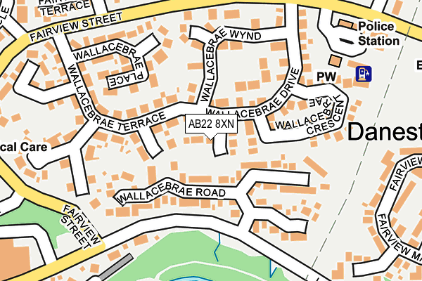 AB22 8XN map - OS OpenMap – Local (Ordnance Survey) AB22 8XN map - OS OpenMap – Local (Ordnance Survey)