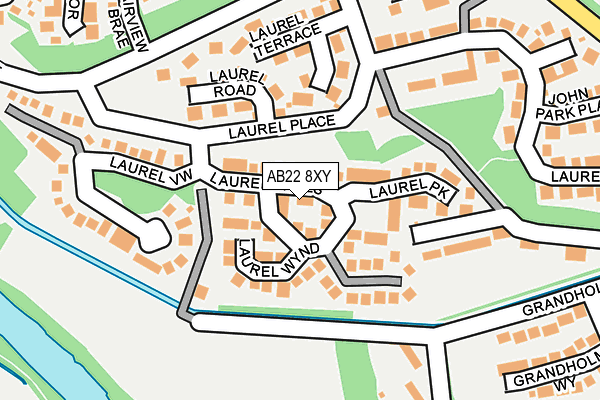 AB22 8XY map - OS OpenMap – Local (Ordnance Survey) AB22 8XY map - OS OpenMap – Local (Ordnance Survey)