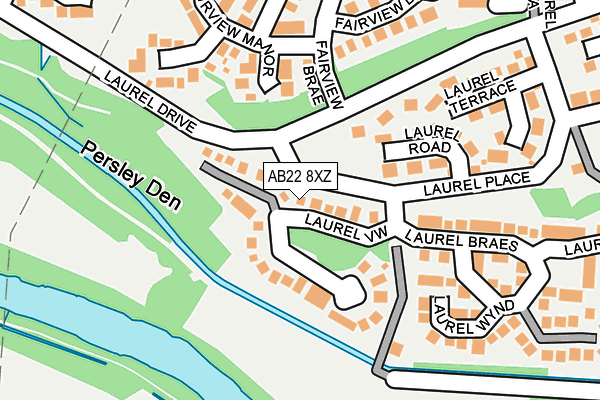 AB22 8XZ map - OS OpenMap – Local (Ordnance Survey) AB22 8XZ map - OS OpenMap – Local (Ordnance Survey)
