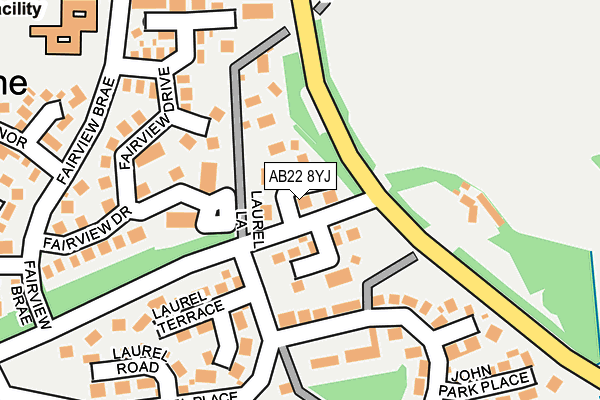 AB22 8YJ map - OS OpenMap – Local (Ordnance Survey) AB22 8YJ map - OS OpenMap – Local (Ordnance Survey)