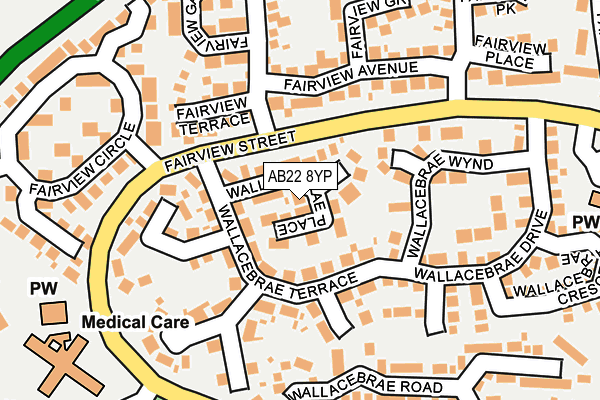 AB22 8YP map - OS OpenMap – Local (Ordnance Survey) AB22 8YP map - OS OpenMap – Local (Ordnance Survey)