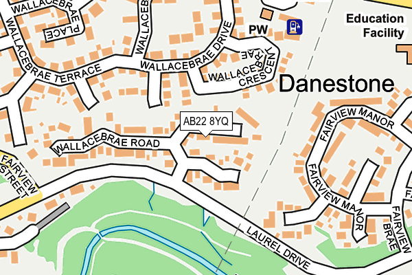 AB22 8YQ map - OS OpenMap – Local (Ordnance Survey) AB22 8YQ map - OS OpenMap – Local (Ordnance Survey)