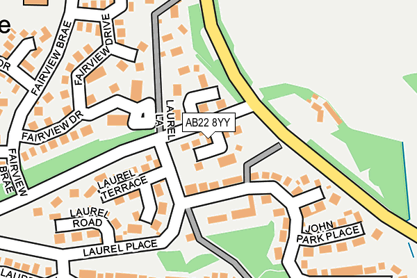 AB22 8YY map - OS OpenMap – Local (Ordnance Survey) AB22 8YY map - OS OpenMap – Local (Ordnance Survey)