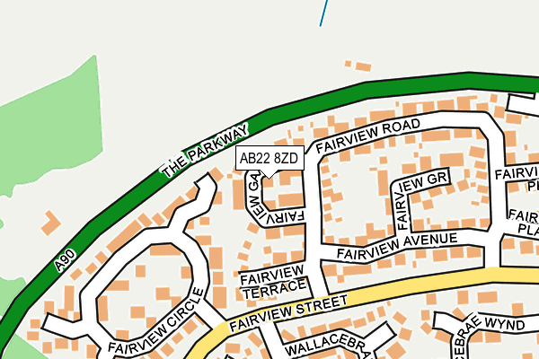 AB22 8ZD map - OS OpenMap – Local (Ordnance Survey) AB22 8ZD map - OS OpenMap – Local (Ordnance Survey)