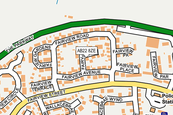 AB22 8ZE map - OS OpenMap – Local (Ordnance Survey) AB22 8ZE map - OS OpenMap – Local (Ordnance Survey)
