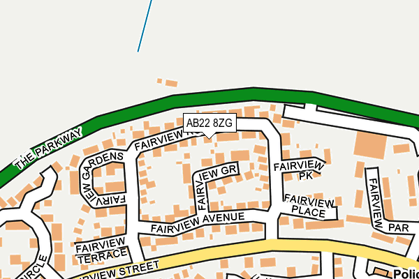 AB22 8ZG map - OS OpenMap – Local (Ordnance Survey) AB22 8ZG map - OS OpenMap – Local (Ordnance Survey)