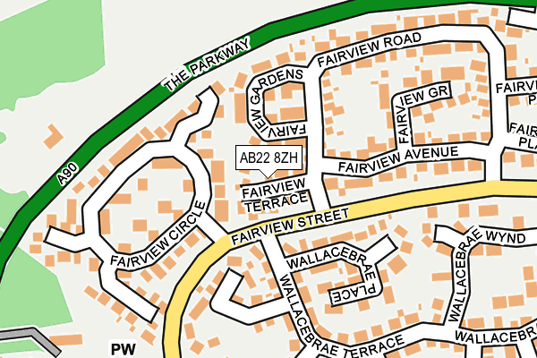 AB22 8ZH map - OS OpenMap – Local (Ordnance Survey) AB22 8ZH map - OS OpenMap – Local (Ordnance Survey)