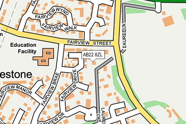 AB22 8ZL map - OS OpenMap – Local (Ordnance Survey) AB22 8ZL map - OS OpenMap – Local (Ordnance Survey)