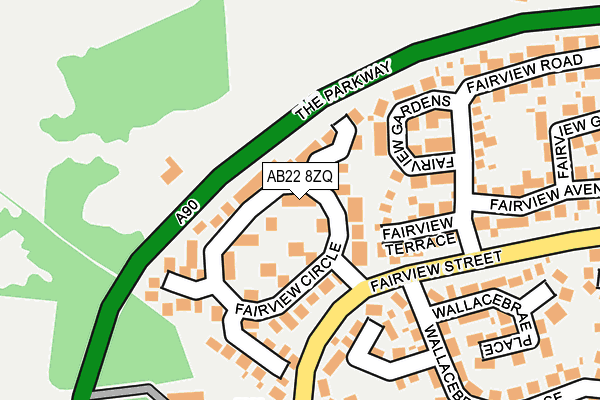 AB22 8ZQ map - OS OpenMap – Local (Ordnance Survey) AB22 8ZQ map - OS OpenMap – Local (Ordnance Survey)