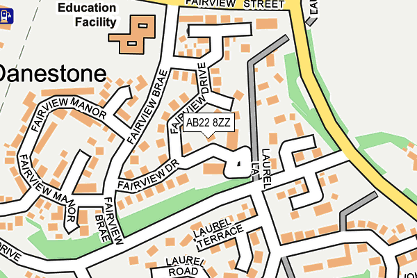 AB22 8ZZ map - OS OpenMap – Local (Ordnance Survey) AB22 8ZZ map - OS OpenMap – Local (Ordnance Survey)