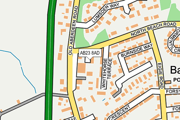 AB23 8AD map - OS OpenMap – Local (Ordnance Survey) AB23 8AD map - OS OpenMap – Local (Ordnance Survey)