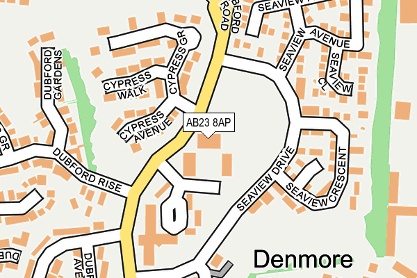 AB23 8AP map - OS OpenMap – Local (Ordnance Survey) AB23 8AP map - OS OpenMap – Local (Ordnance Survey)