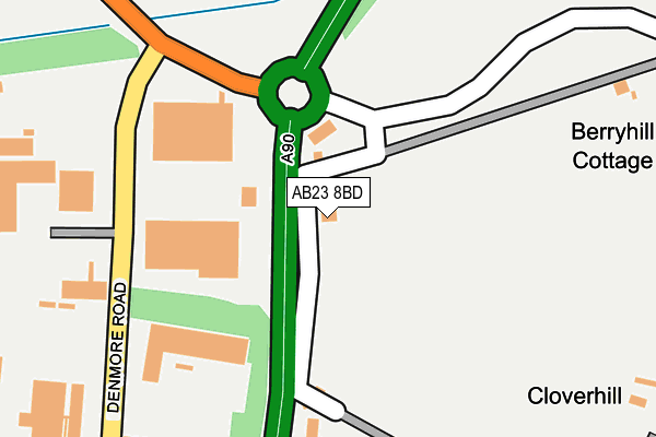 AB23 8BD map - OS OpenMap – Local (Ordnance Survey) AB23 8BD map - OS OpenMap – Local (Ordnance Survey)