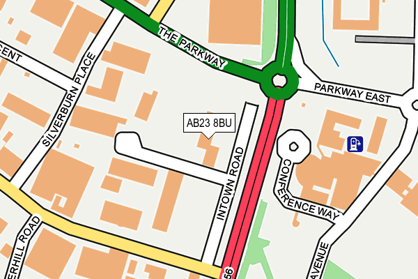 AB23 8BU map - OS OpenMap – Local (Ordnance Survey) AB23 8BU map - OS OpenMap – Local (Ordnance Survey)
