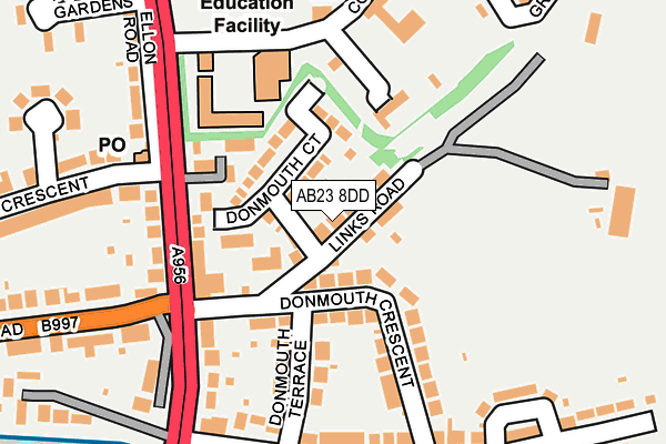 AB23 8DD map - OS OpenMap – Local (Ordnance Survey) AB23 8DD map - OS OpenMap – Local (Ordnance Survey)