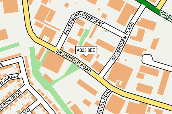 AB23 8EE map - OS OpenMap – Local (Ordnance Survey) AB23 8EE map - OS OpenMap – Local (Ordnance Survey)