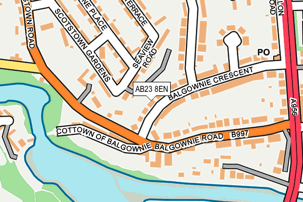 AB23 8EN map - OS OpenMap – Local (Ordnance Survey) AB23 8EN map - OS OpenMap – Local (Ordnance Survey)