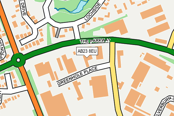 AB23 8EU map - OS OpenMap – Local (Ordnance Survey) AB23 8EU map - OS OpenMap – Local (Ordnance Survey)