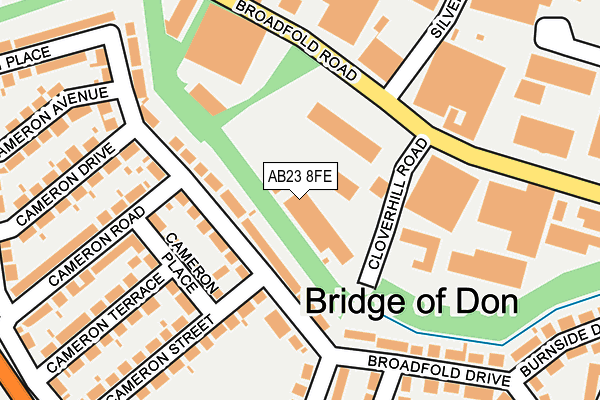 AB23 8FE map - OS OpenMap – Local (Ordnance Survey) AB23 8FE map - OS OpenMap – Local (Ordnance Survey)