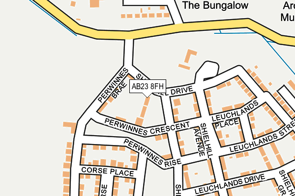 AB23 8FH map - OS OpenMap – Local (Ordnance Survey) AB23 8FH map - OS OpenMap – Local (Ordnance Survey)