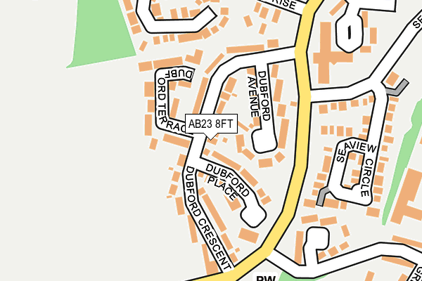 AB23 8FT map - OS OpenMap – Local (Ordnance Survey) AB23 8FT map - OS OpenMap – Local (Ordnance Survey)
