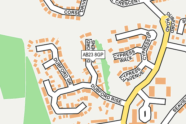 AB23 8GP map - OS OpenMap – Local (Ordnance Survey) AB23 8GP map - OS OpenMap – Local (Ordnance Survey)