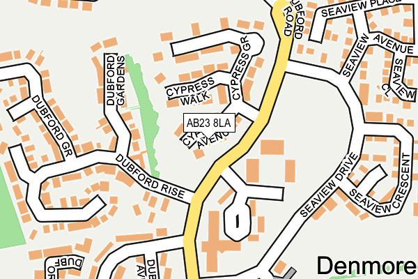 AB23 8LA map - OS OpenMap – Local (Ordnance Survey) AB23 8LA map - OS OpenMap – Local (Ordnance Survey)