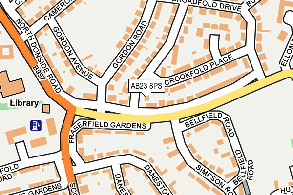 AB23 8PS map - OS OpenMap – Local (Ordnance Survey)