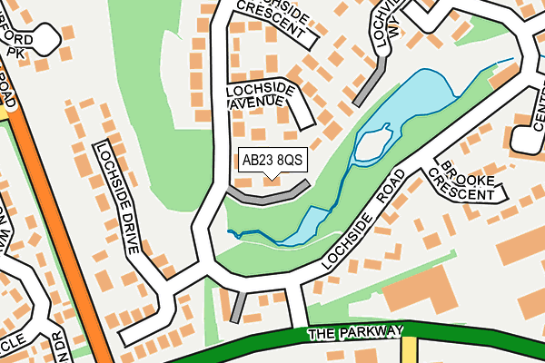AB23 8QS map - OS OpenMap – Local (Ordnance Survey) AB23 8QS map - OS OpenMap – Local (Ordnance Survey)