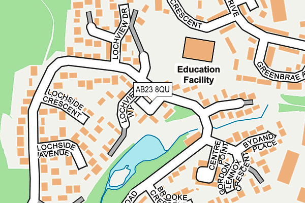 AB23 8QU map - OS OpenMap – Local (Ordnance Survey) AB23 8QU map - OS OpenMap – Local (Ordnance Survey)