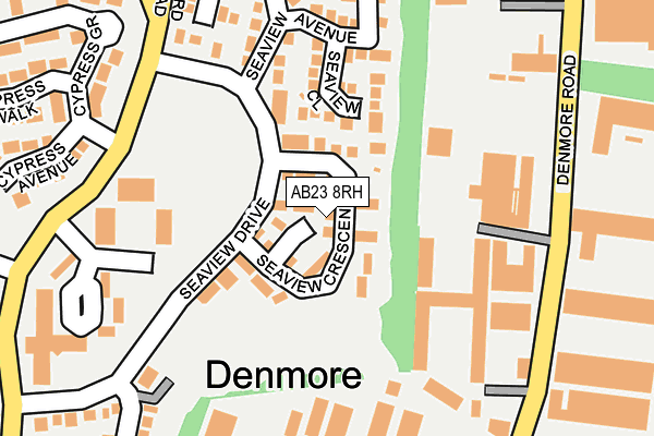 AB23 8RH map - OS OpenMap – Local (Ordnance Survey) AB23 8RH map - OS OpenMap – Local (Ordnance Survey)