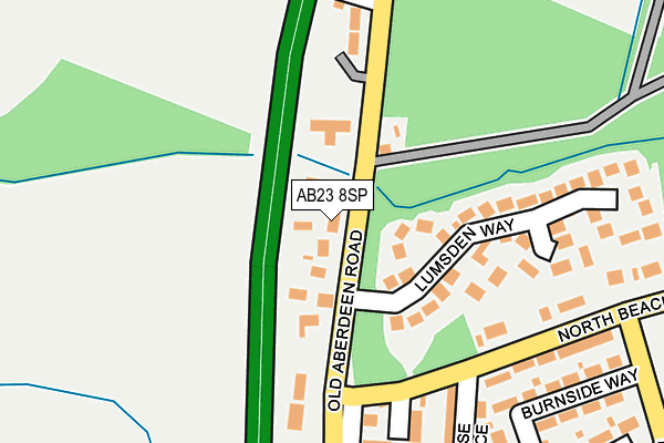 AB23 8SP map - OS OpenMap – Local (Ordnance Survey) AB23 8SP map - OS OpenMap – Local (Ordnance Survey)
