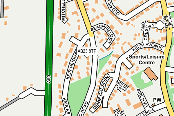 AB23 8TP map - OS OpenMap – Local (Ordnance Survey) AB23 8TP map - OS OpenMap – Local (Ordnance Survey)