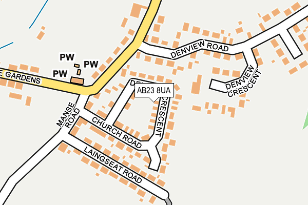 AB23 8UA map - OS OpenMap – Local (Ordnance Survey) AB23 8UA map - OS OpenMap – Local (Ordnance Survey)