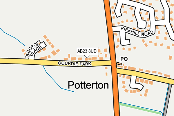 AB23 8UD map - OS OpenMap – Local (Ordnance Survey) AB23 8UD map - OS OpenMap – Local (Ordnance Survey)