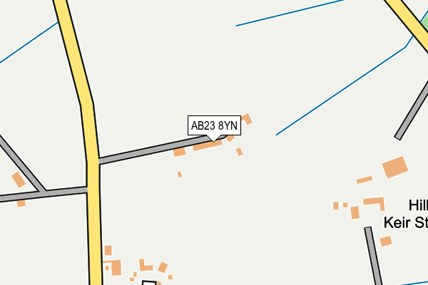 AB23 8YN map - OS OpenMap – Local (Ordnance Survey)