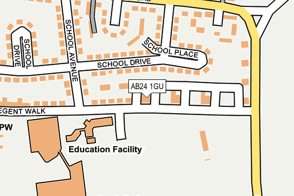 AB24 1GU map - OS OpenMap – Local (Ordnance Survey) AB24 1GU map - OS OpenMap – Local (Ordnance Survey)