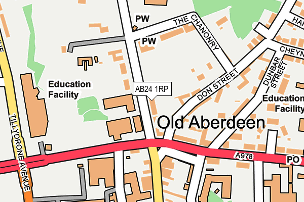 AB24 1RP map - OS OpenMap – Local (Ordnance Survey) AB24 1RP map - OS OpenMap – Local (Ordnance Survey)