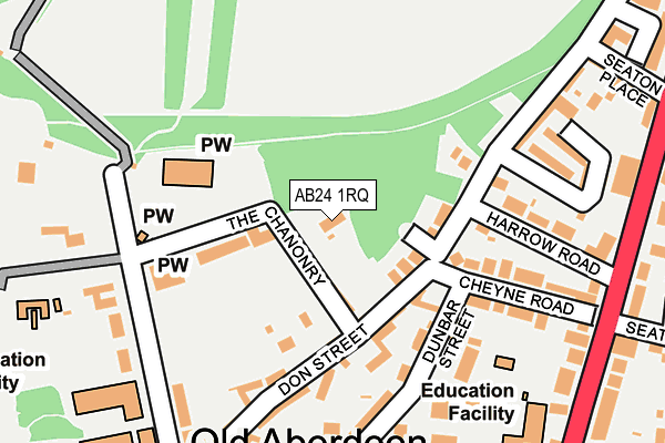 AB24 1RQ map - OS OpenMap – Local (Ordnance Survey) AB24 1RQ map - OS OpenMap – Local (Ordnance Survey)
