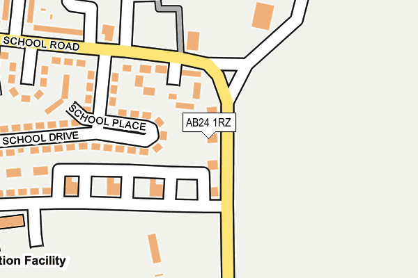 AB24 1RZ map - OS OpenMap – Local (Ordnance Survey)