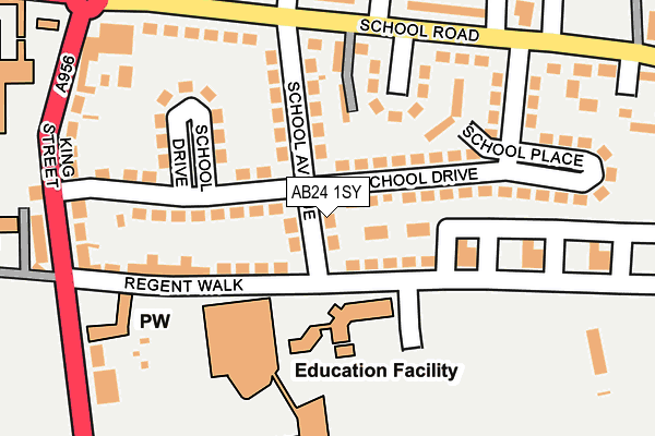 AB24 1SY map - OS OpenMap – Local (Ordnance Survey) AB24 1SY map - OS OpenMap – Local (Ordnance Survey)