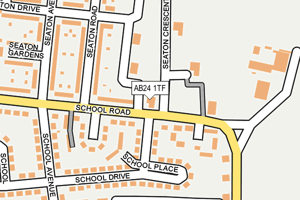AB24 1TF map - OS OpenMap – Local (Ordnance Survey)