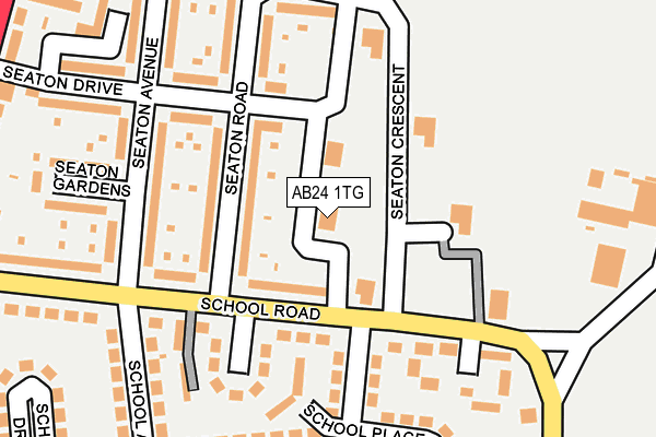 AB24 1TG map - OS OpenMap – Local (Ordnance Survey) AB24 1TG map - OS OpenMap – Local (Ordnance Survey)