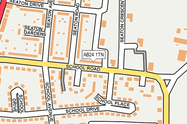 AB24 1TN map - OS OpenMap – Local (Ordnance Survey) AB24 1TN map - OS OpenMap – Local (Ordnance Survey)
