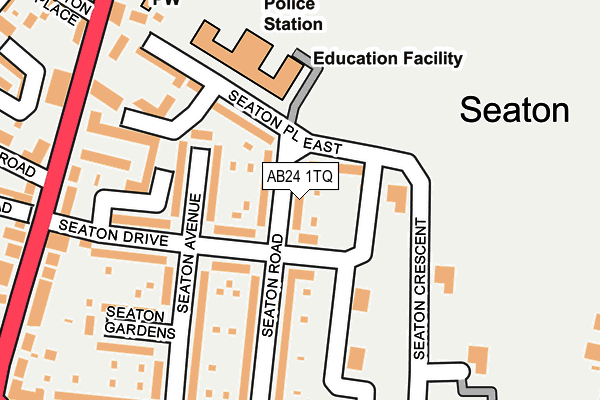 AB24 1TQ map - OS OpenMap – Local (Ordnance Survey) AB24 1TQ map - OS OpenMap – Local (Ordnance Survey)