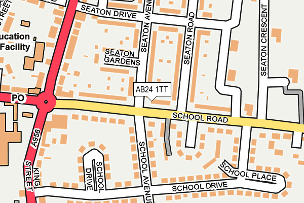AB24 1TT map - OS OpenMap – Local (Ordnance Survey) AB24 1TT map - OS OpenMap – Local (Ordnance Survey)
