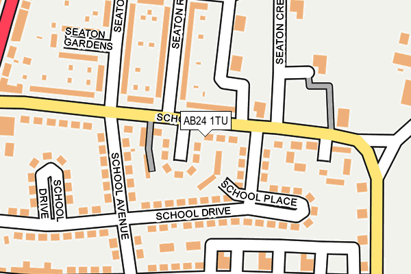 AB24 1TU map - OS OpenMap – Local (Ordnance Survey) AB24 1TU map - OS OpenMap – Local (Ordnance Survey)