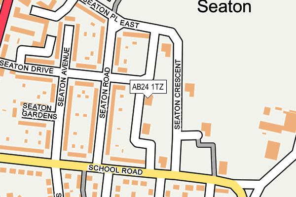 AB24 1TZ map - OS OpenMap – Local (Ordnance Survey) AB24 1TZ map - OS OpenMap – Local (Ordnance Survey)