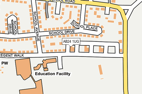 AB24 1UG map - OS OpenMap – Local (Ordnance Survey)